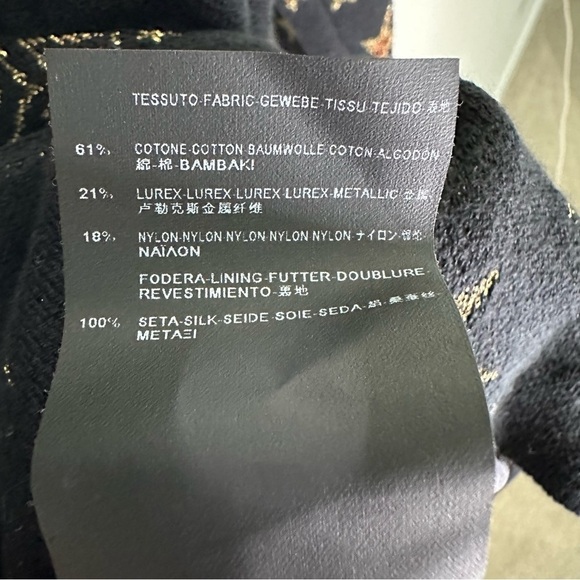 SAINT LAURENT Black Over-Sized Cardigan with Gold Star Details SZ M - Picture 7 of 9